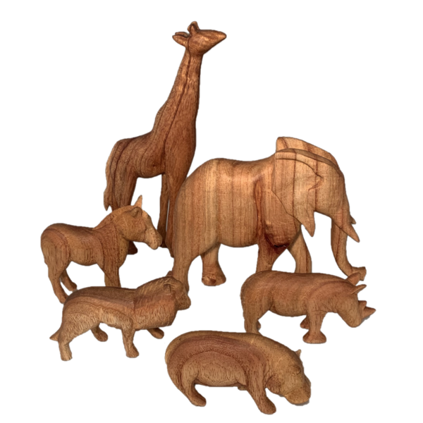 Papoose Toys Papoose Toys African Animal Natural 6 pièces