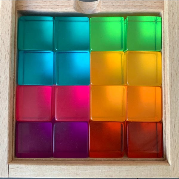 Jouets papoose jouets papoose brillant lucite cubes 16pc