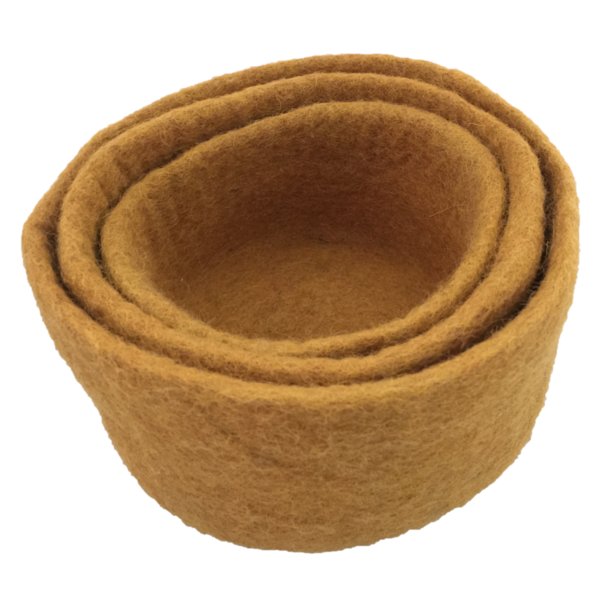 Papoose Toys Papoose Toys Terre Bols imbriqués Moutarde 3