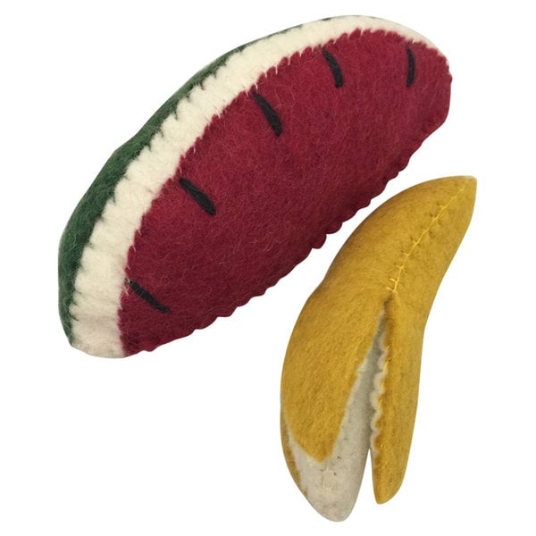 Papoose Toys Papoose Toys Fruit Banana, pastèque tranche