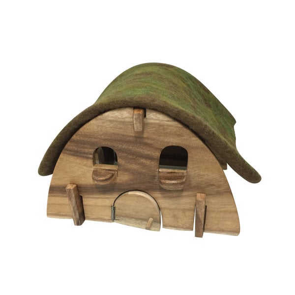Jouets papoose jouets papoose gnome maison + toit en feutre
