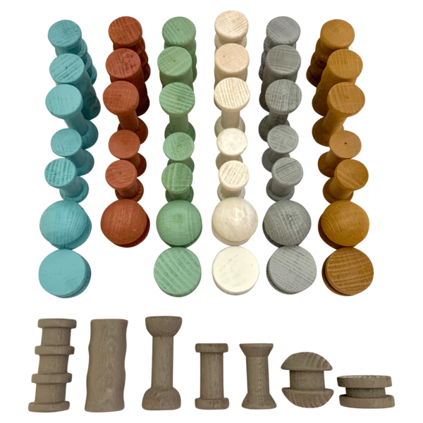 Papoose Toys Papoose Toys Mini Terre Spools 49pc