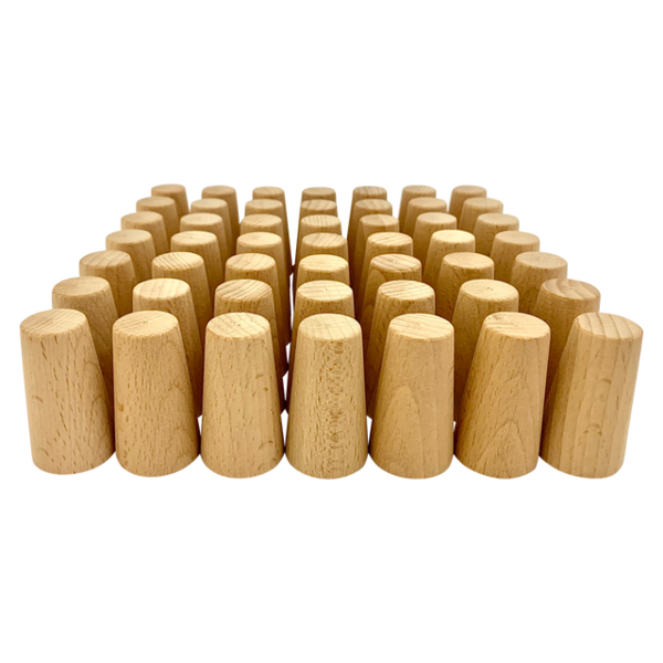 Jouets papoose Papoose Toys mini cônes naturels 49pc
