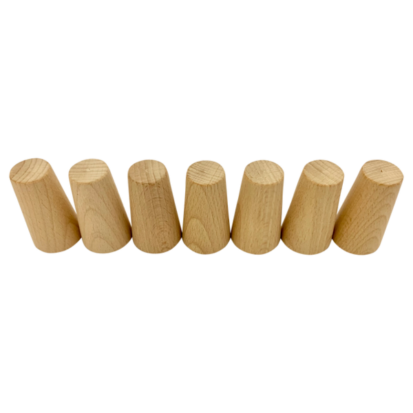 Jouets papoose Papoose Toys mini cônes naturels 7pc