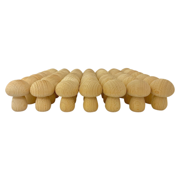 Papoose Toys Papoose Toys mini champignons naturels 49pc