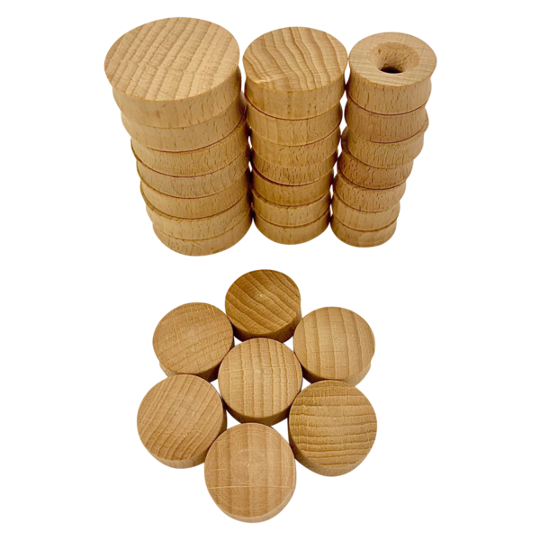 Papoose Toys Papoose Toys Mini Rounds naturels 28pc