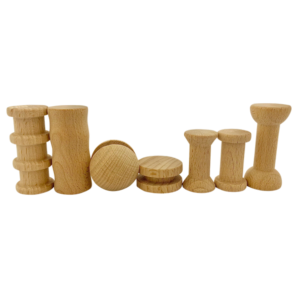 Jouets papoose papoose jouets mini-bobine naturel 7pc