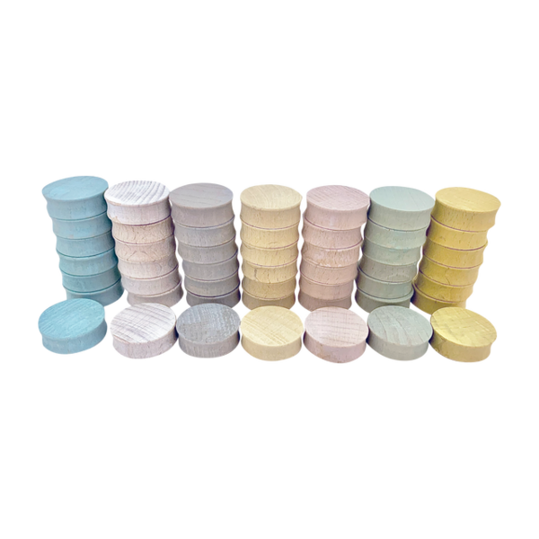 Papoose Toys Papoose Toys mini pastel concave 4cm 49pc