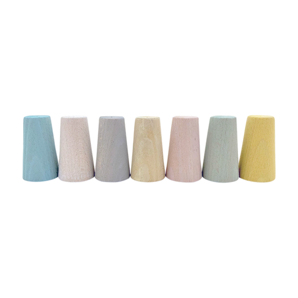 Papoose Toys Papoose Toys mini cônes pastel 7pc