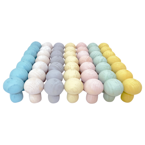 Papoose Toys Papoose Toys mini champignon pastel 49pc