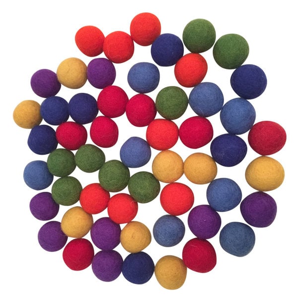 Papoose Toys Papoose Toys Rainbow Balls 49pc 3,5 cm