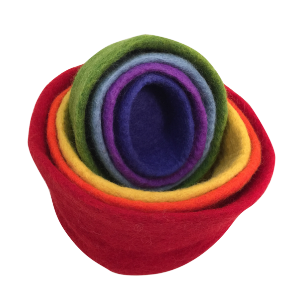 Toys Papoose Papoose Toys Rainbow Nested Bols 7 PC