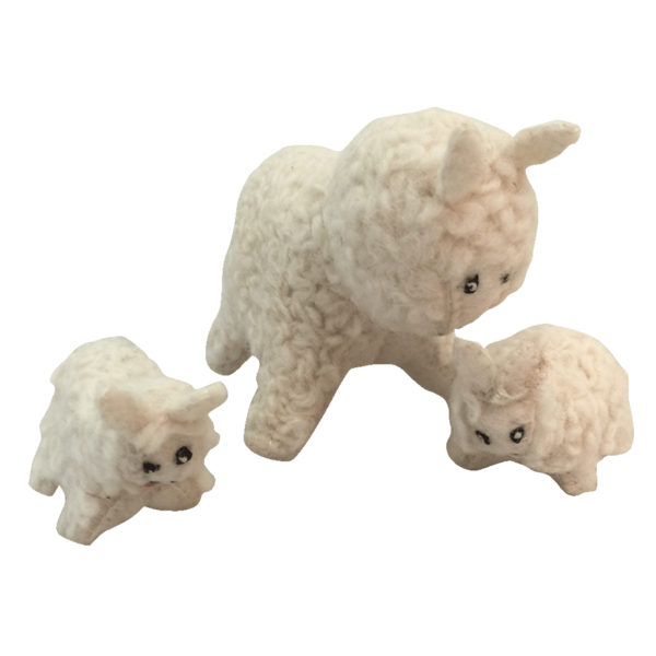 Papoose Toys Papoose Toys moutons maman 2 bébés