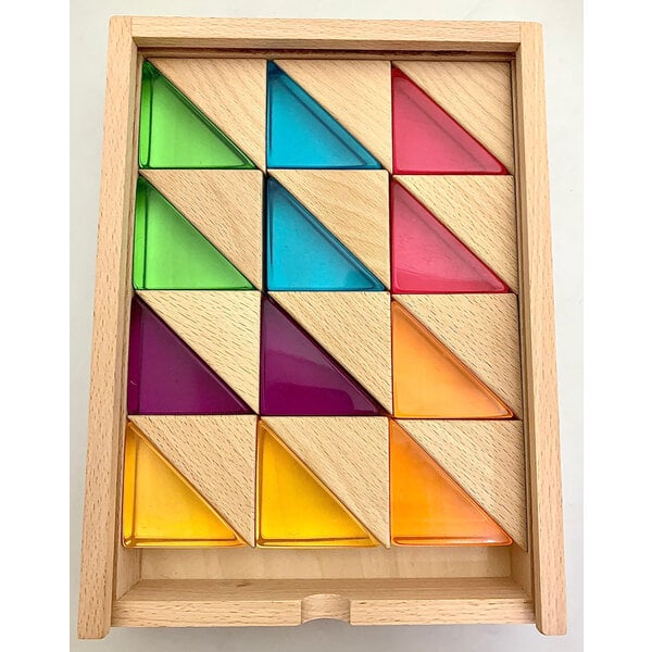 Papoose Toys Papoose Toys Wood + Lucite Grands triangles 24
