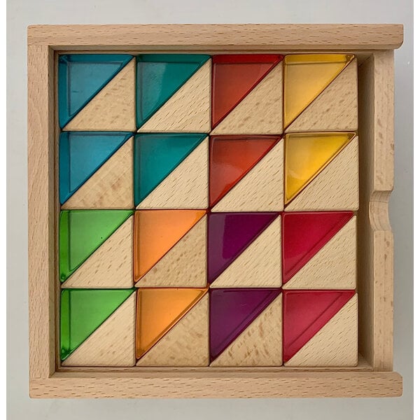 Papoose Toys Papoose Toys Wood + Lucite Small Triangles 32