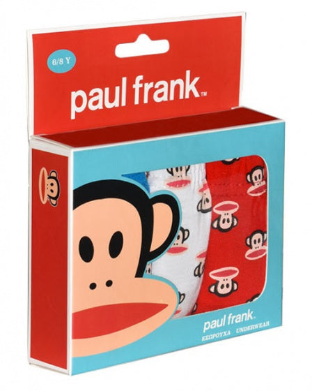 Paul Frank Underwear junior rouge bleu blanc 3 pièces taille 6 8 ans