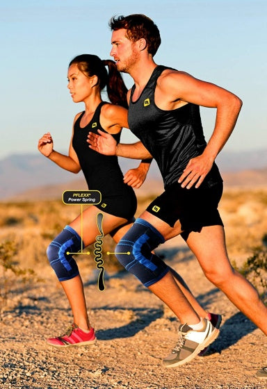 Pflexx Bandage du genou Compression Unisexe Bleu par ensemble de taille xs