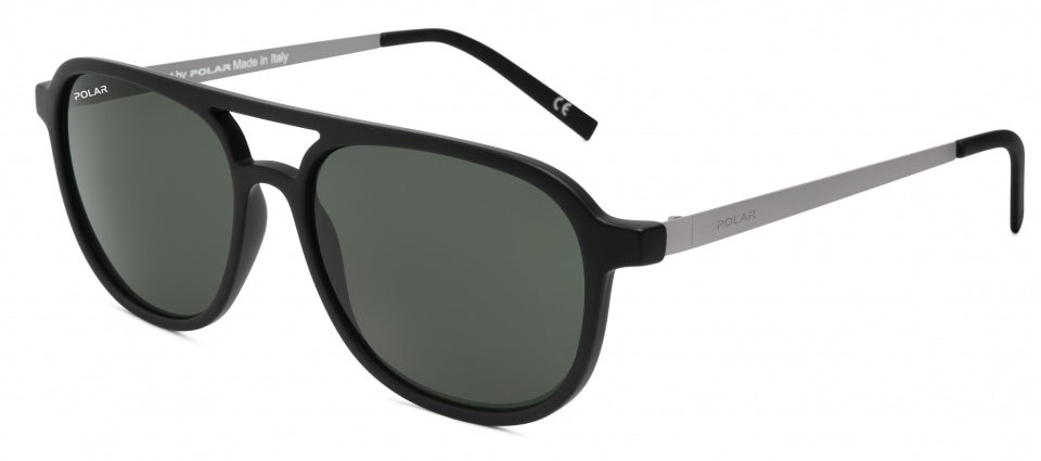 Lunettes de soleil polaires Parker hommes polarisés noirs avec objectif vert (PPAR76)