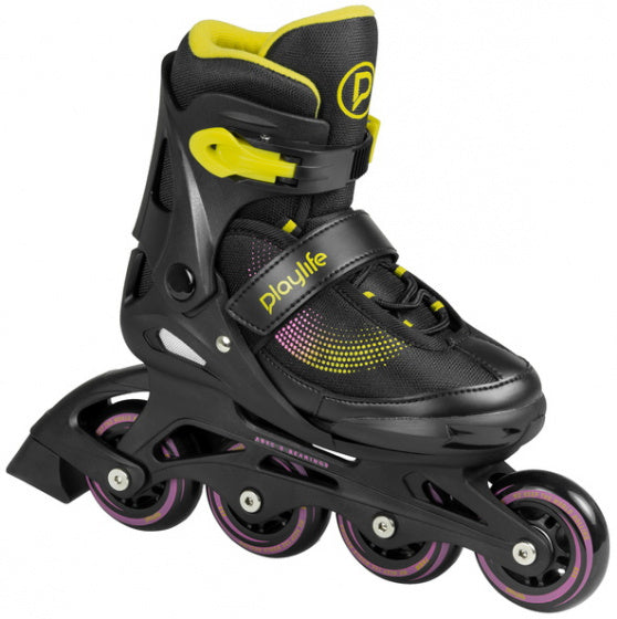Playlife Inline Skates Joker Hardboot 82A Black Yellow Taille 37-40