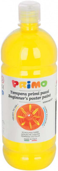Peinture Primo Tempera Pastor 1000 ml de jaune en plastique