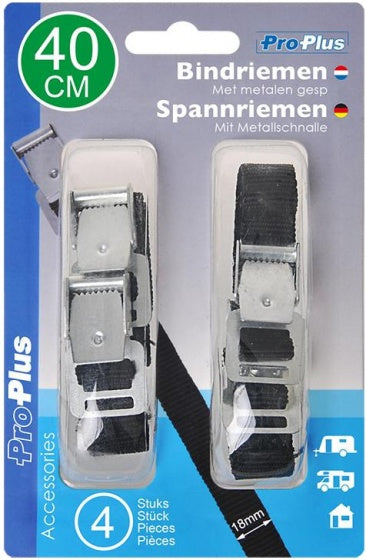 Proplus bindriards 18 x 400 mm Polyester noir 4 pièces