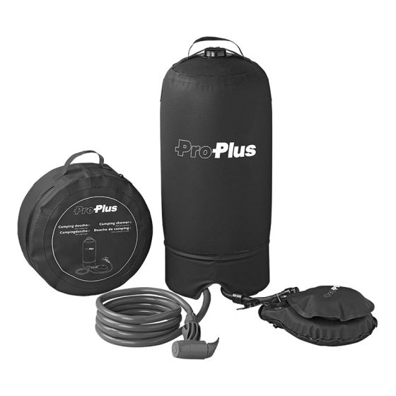 Douche de camping Proplus avec pompe à pied 11 litres noirs