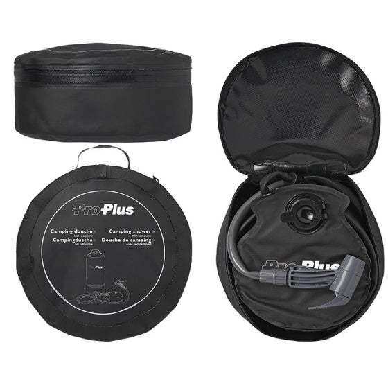 Douche de camping Proplus avec pompe à pied 11 litres noirs