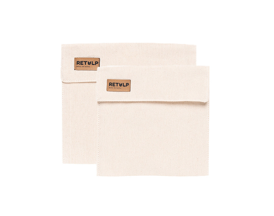 Retulp Lunch Best Bags Sacs Coton Set de 2