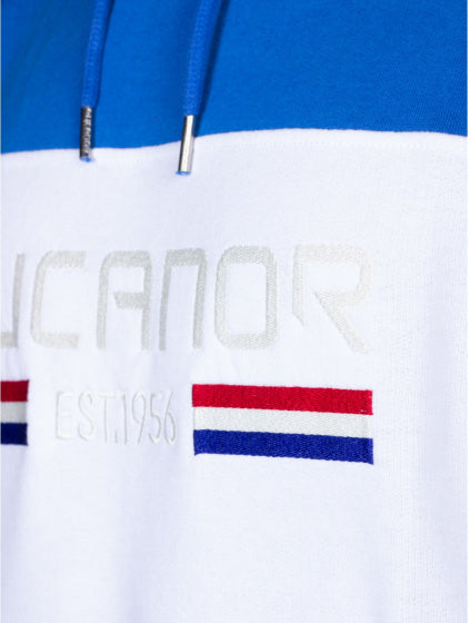 Rucanor Trevor Pull à sweat à capuche Blue Blanc White Taille xl