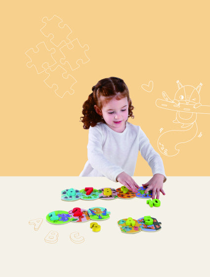 Toky Toy Number Puzzle Educational Wooden Toy 20 pièces