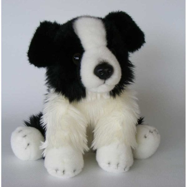 Border collie noire blanc 30 cm