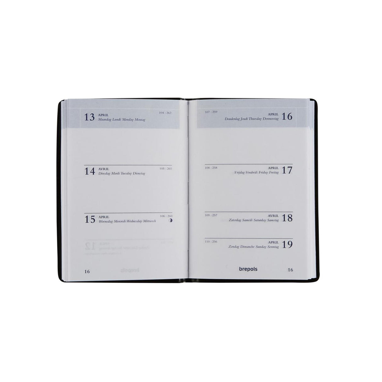 Brepols agenda de poche armada 2026 10x7cm