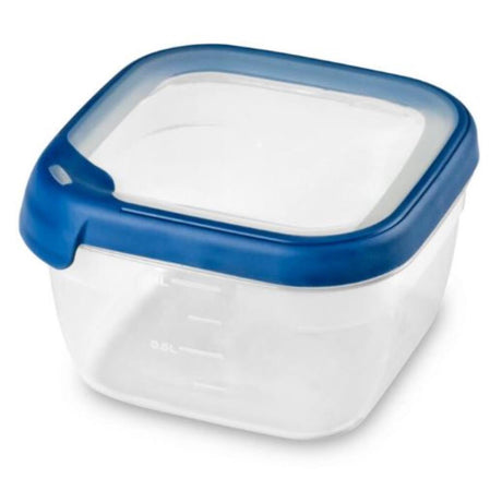 Curver grand chef récipient pour aliments frais carré 1,2l transparent bleu foncé