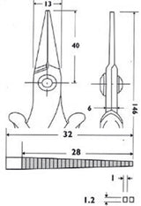 Piergiacomi pg-pn2005 pince téléphonique 146 mm