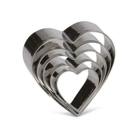 Emporte-pièces Patisse coeur en acier inoxydable 5 pièces | 3 pièces