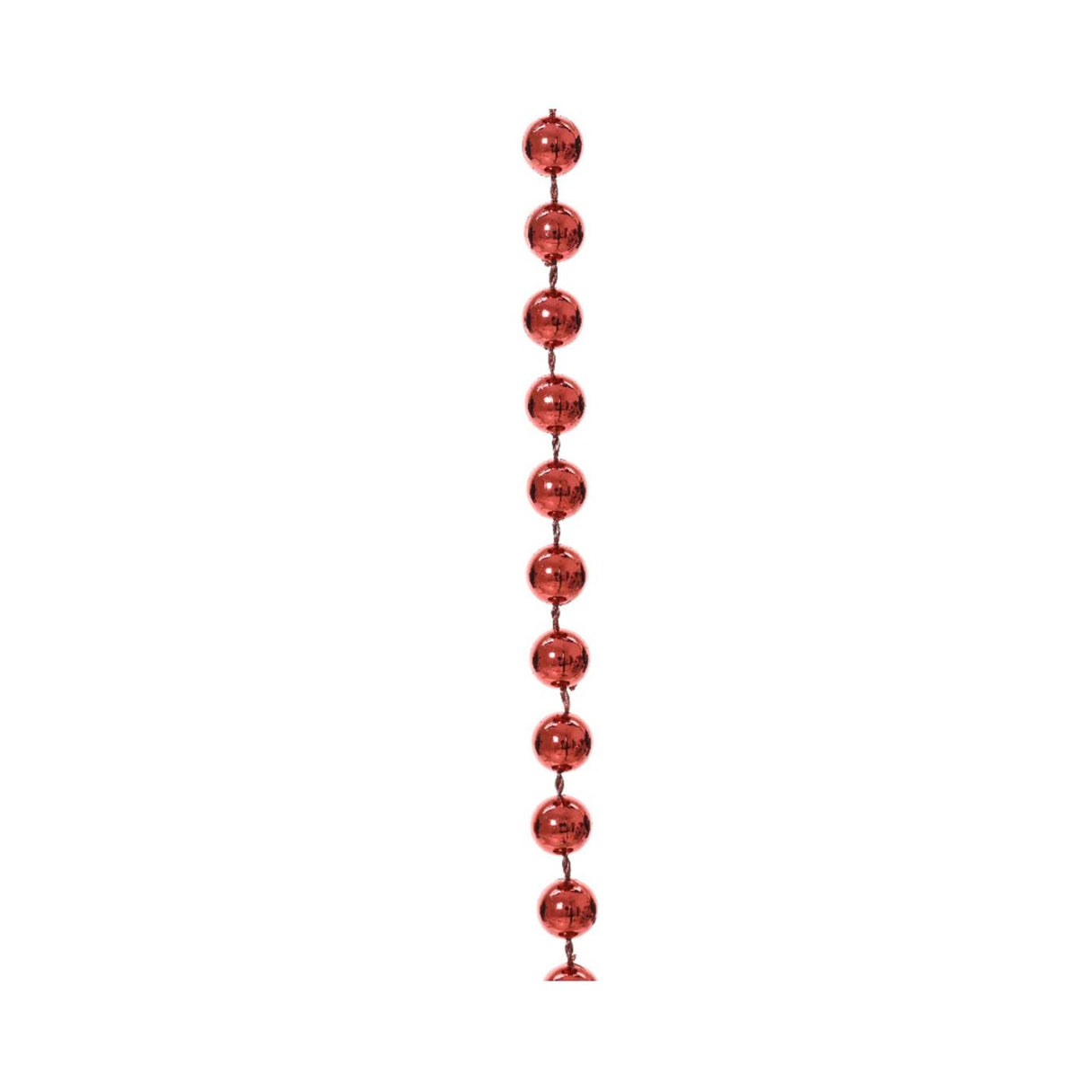 Guirlande de perles Decoris brillant Noël rouge 10 mètres