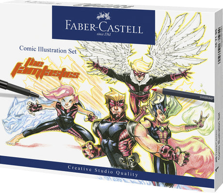 Faber Castell FC-167195 Stylo à dessin Faber-Castell Pitt Artist Pen Ensemble d'illustration de bande dessinée