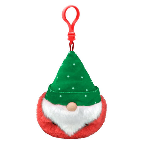 Ty Beanie Boo's Clip Gnome de Noël Turvey, 7 cm