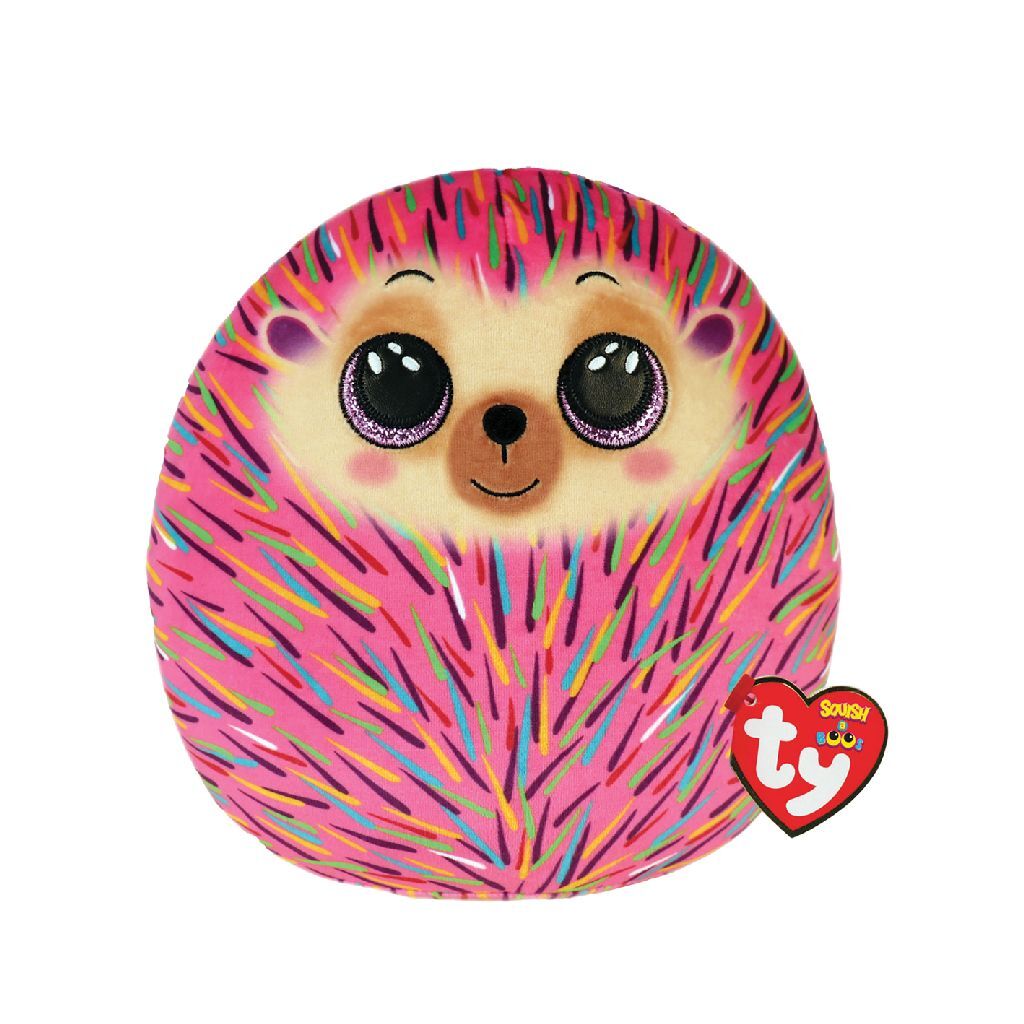 Ty bonnet ty squish a boo hildee hérisson rose, 20cm