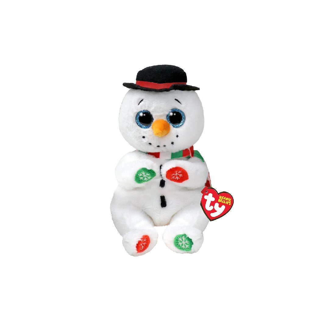 Ty Beanie Bellies Christmas Snowman Wornby, 15 cm