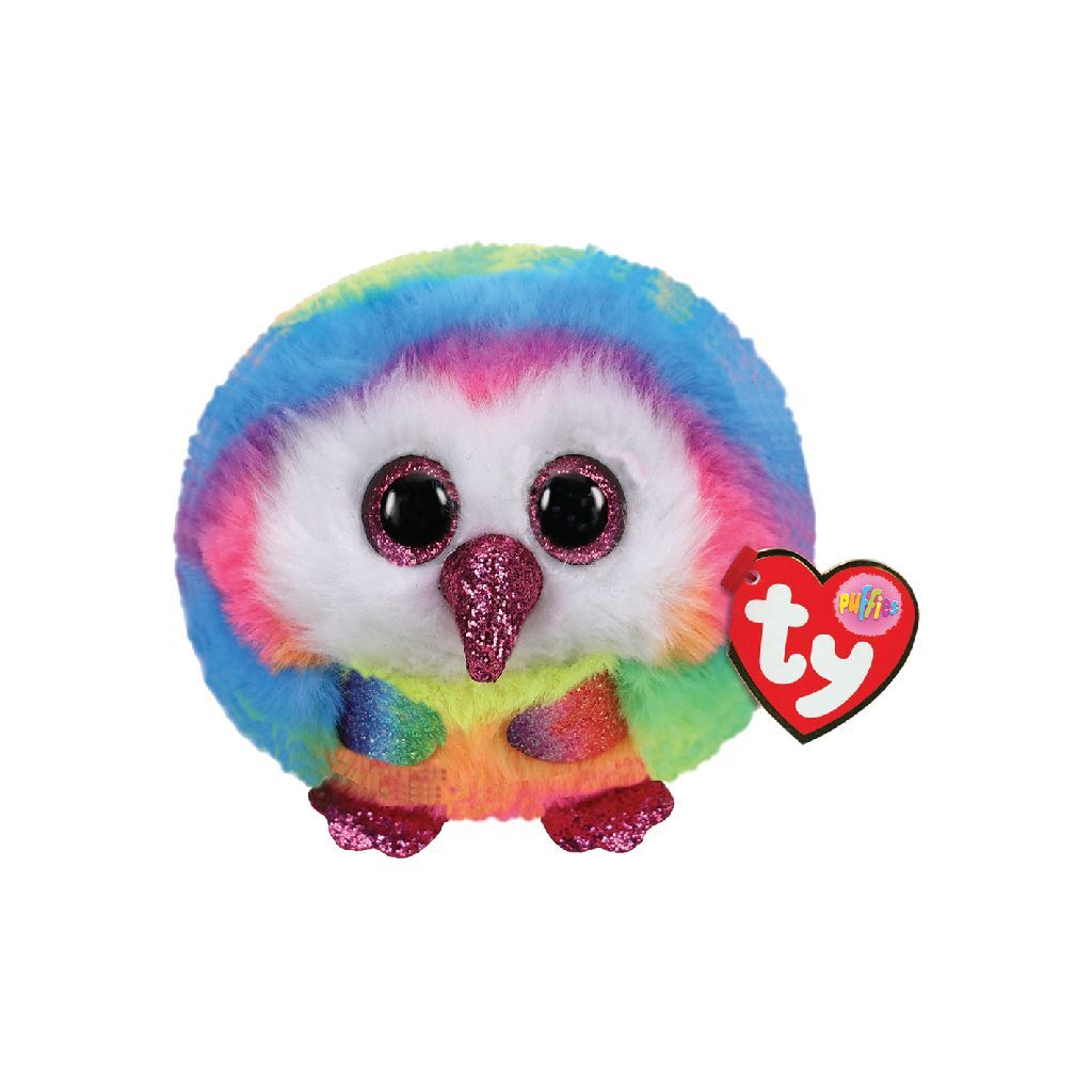 Ty bonnet ty teeny puffies owen hibou, 10cm
