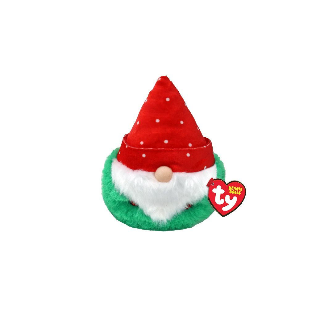 Ty bonnet ty Teeny Puffies gnome de Noël à l'envers, 10 cm