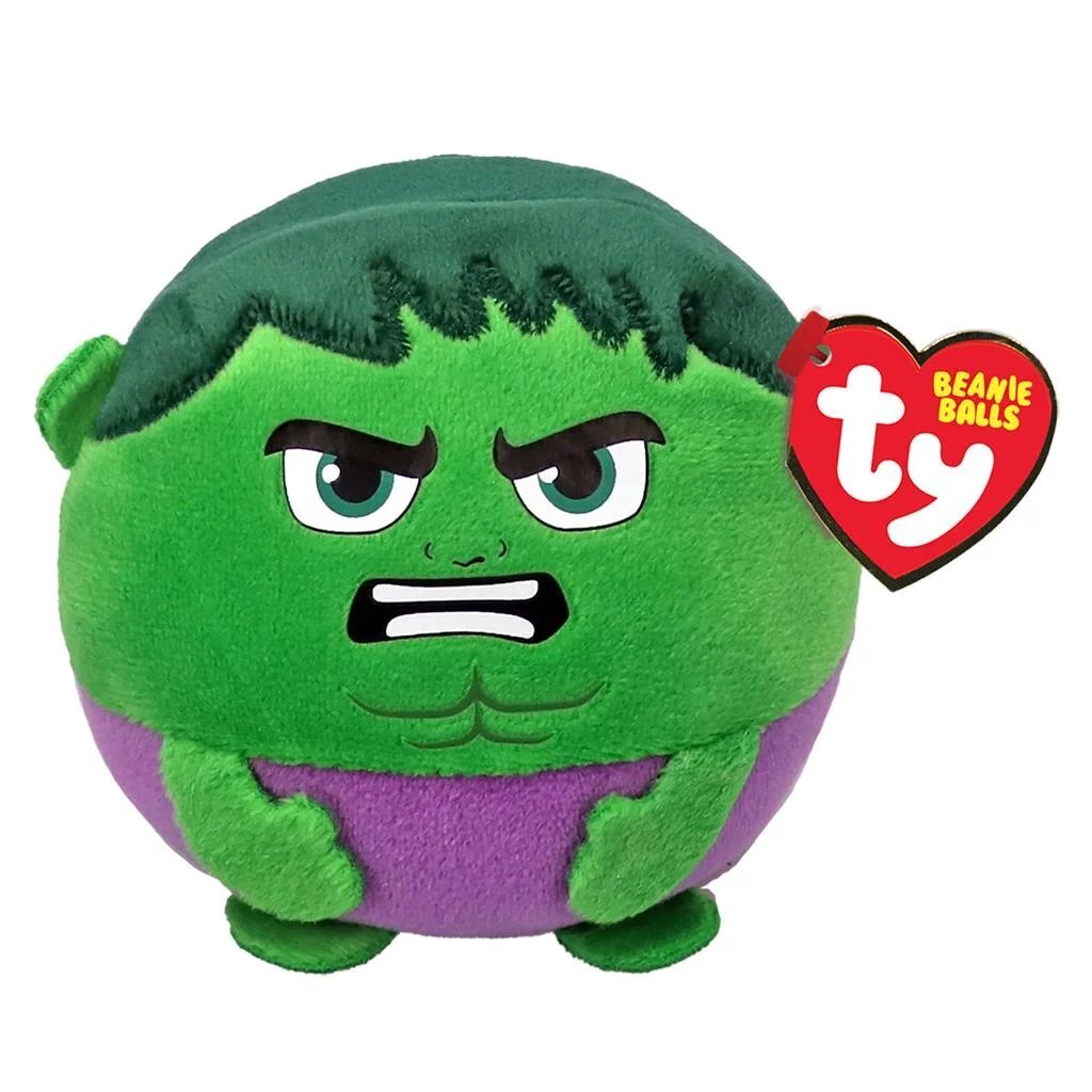 Ty beanie ty teeny puffies - marvel hulk, 10cm