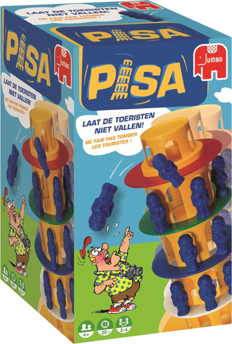 Jumbo Tour de Pise - jeu d'action - à partir de 4 ans - 2 à 4 joueurs - jeu de société pour enfants - jeu familial