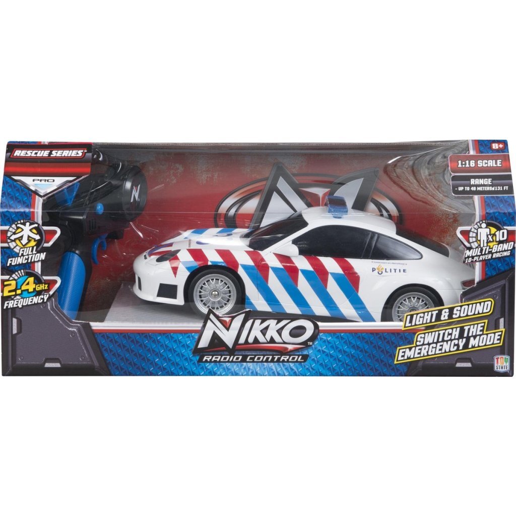 Nikko rc porsche police 1:16 + lumière et son