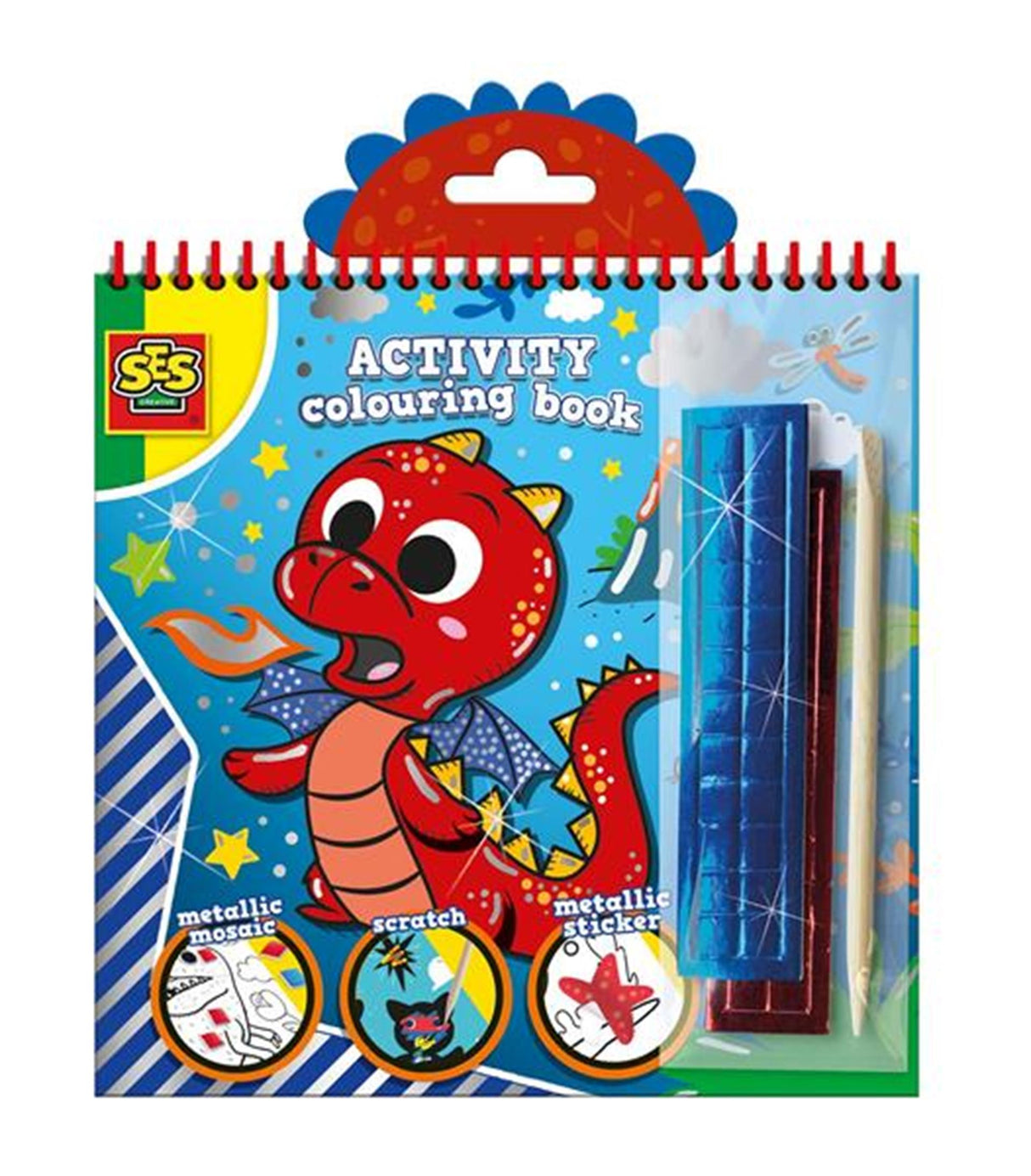 Livre de coloriage Ses biche métallisé 3-en-1