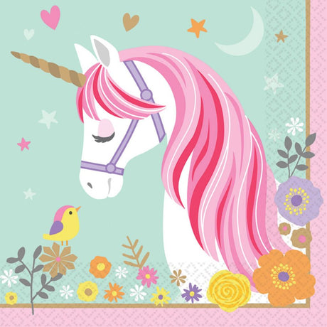 Amscan serviettes licorne 16 pièces