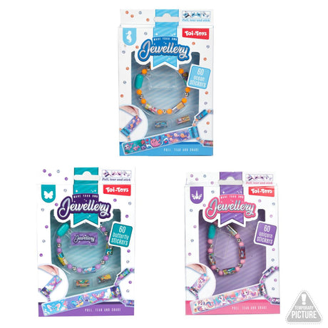 Bracelet bijoux Toi-toys avec perles autocollantes 3 assortis