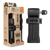 Axa cadenas pliable Fold 80 Lite Pack Duo avec clés identiques - Noir