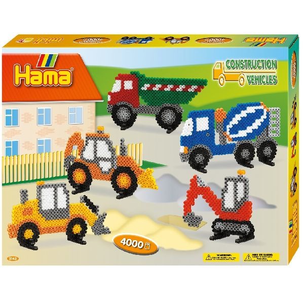 HAMA INTERNING Perles Set - Véhicules de travail, 4000ST.